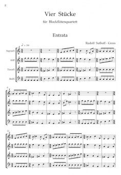 Vier Stücke für Blockflötenquartett (Rudolph Suthoff-Groß) 