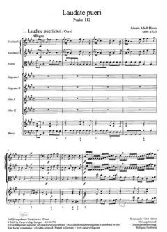Laudate pueri von Johann Adolf Hasse (Download) 