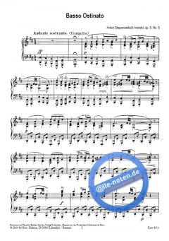 Basso Ostinato op. 5,5 von Anton Arensky 