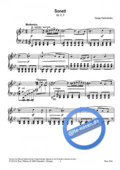 Sonett op. 2, 3 