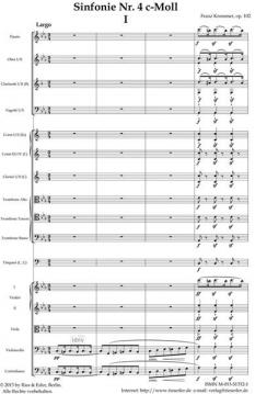 Sinfonie Nr. 4 c-Moll op. 102 von Franz Vincenz Krommer für Orchester im Alle Noten Shop kaufen (Partitur)
