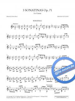3 Sonatinas Op. 71 von Mauro Giuliani 