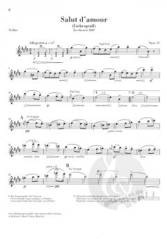 Salut d'amour op. 12 von Edward Elgar für Violine und Klavier im Alle Noten Shop kaufen - HN1188