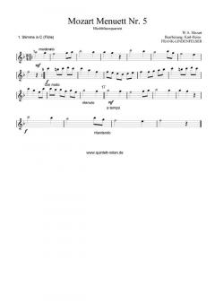 Menuett Nr. 5 (Download) von Wolfgang Amadeus Mozart (Download) 