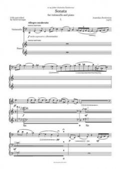 Sonata von Anatolijus Senderovas für Violoncello und Klavier im Alle Noten Shop kaufen