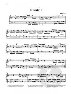 Inventionen und Sinfonien BWV 772-801 von Johann Sebastian Bach 