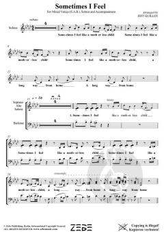 Sometimes I Feel Like a Motherless Child von Jeff Guillen (Download) 