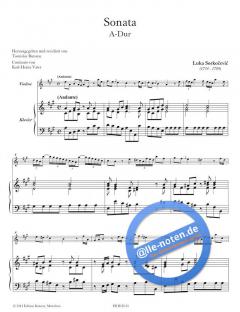 Sonata A-Dur von Luka Sorkočevič 