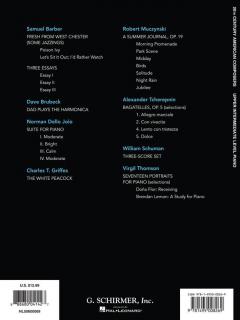 20th Century American Composers (Upper Intermediate Level) 