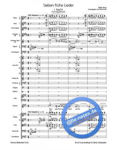 Sieben frühe Lieder von Alban Berg für Singstimme und Orchester im Alle Noten Shop kaufen (Partitur)