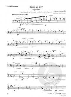 Brise du Mer - Impromptu von Ruggero Leoncavallo für Violoncello und Klavier im Alle Noten Shop kaufen