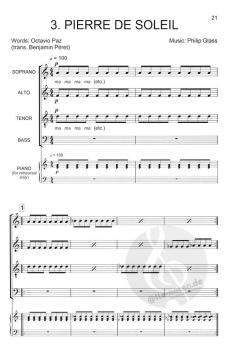 Three Songs For SATB Choir (Philip Glass) 