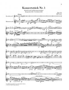 Konzertstücke op. 113 und 114 von Felix Mendelssohn Bartholdy für Klarinette, Bassetthorn (2 Klarinetten) und Klavier im Alle Noten Shop kaufen