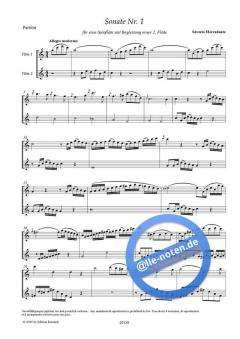 Sonate Nr. 1 von Saverio Mercadante für eine Soloflöte mit Begleitung einer 2. Flöte im Alle Noten Shop kaufen