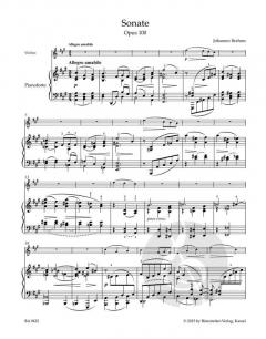 Sonate für Violine und Klavier A-Dur op. 100 von Johannes Brahms im Alle Noten Shop kaufen