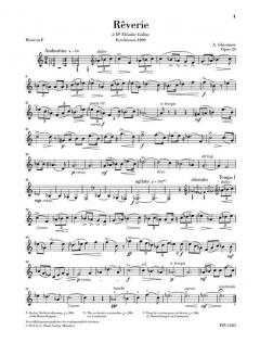 Rêverie op. 24 von Alexander Glasunow für Horn und Klavier