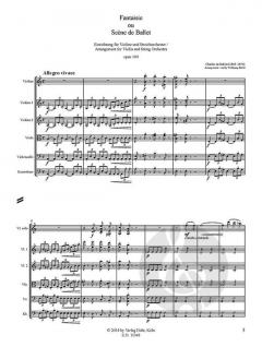 Fantaisie ou Scène de Ballet op. 100 von Charles-Auguste de Beriot für Violine und Streichorchester im Alle Noten Shop kaufen (Partitur)