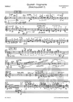 Quartett-Fragmente von Rudolf Kelterborn 
