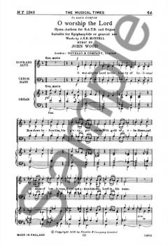 O Worship The Lord von John Wood 