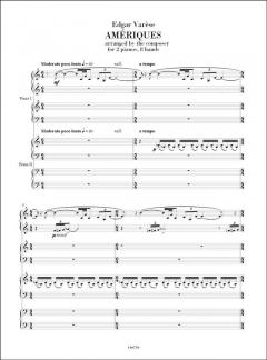 Ameriques von Edgard Varèse für 2 Klaviere zu 8 Händen im Alle Noten Shop kaufen (Partitur)