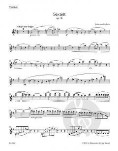 Sextett G-Dur op. 36 von Johannes Brahms (Download) 