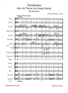 Variationen über ein Thema von Joseph Haydn B-Dur op. 56a von Johannes Brahms 