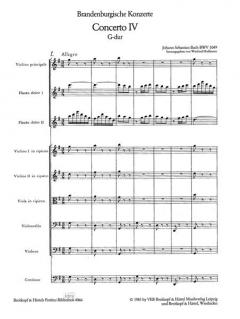 Brandenburgisches Konzert Nr. 4 in G-Dur BWV 1049 von Johann Sebastian Bach 