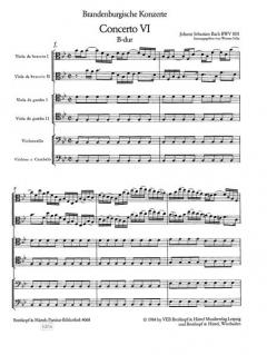 Brandenburgisches Konzert Nr. 6 in B-Dur BWV 1051 von Johann Sebastian Bach 