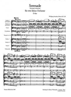Serenade D-Dur KV 239 von Wolfgang Amadeus Mozart 