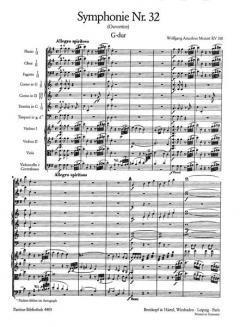 Symphonie G-Dur KV 318 von Wolfgang Amadeus Mozart 