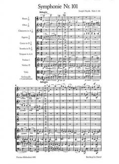 Symphonie Nr. 101 D-Dur Hob I:101 von Joseph Haydn 