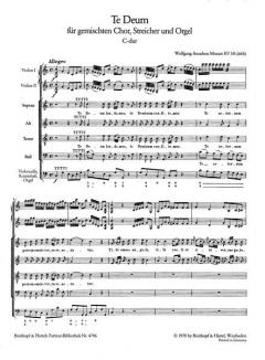 Te Deum C-Dur KV 141 von Wolfgang Amadeus Mozart 