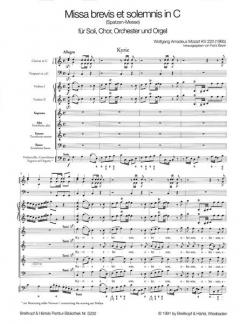 Missa brevis C-Dur KV 220 von Wolfgang Amadeus Mozart 