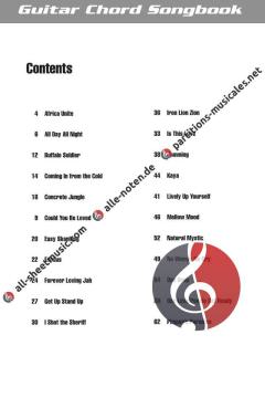 Bob Marley - Guitar Chord Songbook von B. Marley 