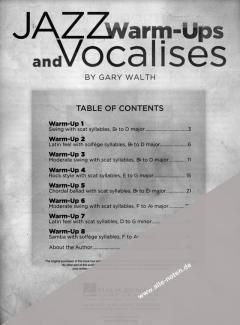 Jazz Warm-Ups And Vocalises (Gary Walth) 