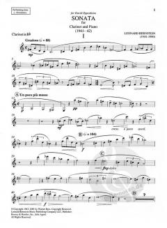 Sonata For Clarinet And Piano von Leonard Bernstein 