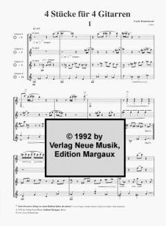 4 Stücke für 4 Gitarren von Carlo Domeniconi 