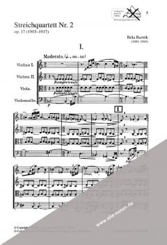 Streichquartett Nr. 2 op. 17 von Béla Bartók im Alle Noten Shop kaufen