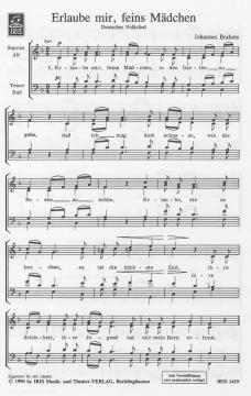 Erlaube mir feins Mädchen von Johannes Brahms 