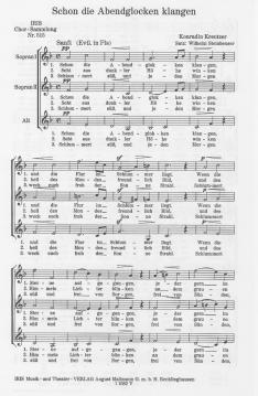 Schon die Abendglocken klangen aus der Oper 'Nachtlager von Granada' (Conradin Kreutzer) 