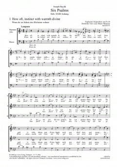Haydn: Sechs Psalmen Hob. XXIII Anhang (Joseph Haydn) 