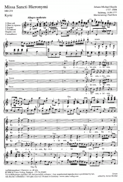 Missa Sancti Hieronymi MH 254 (Johann Michael Haydn) 