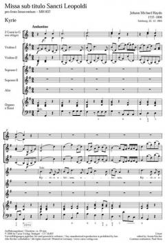 Missa sub titulo Sancti Leopoldi MH 837 von Michael Haydn (Download) 