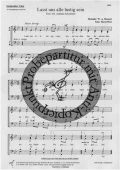 Lasst uns alle lustig sein (W.A. Mozart) 