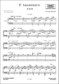 Premiere Arabesque, pour Piano Transcription von Claude Debussy 
