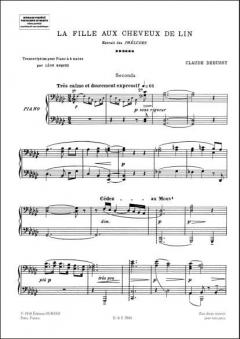 La Fille Aux Cheveux De Lin Extrait Du Premier Liv von Claude Debussy 