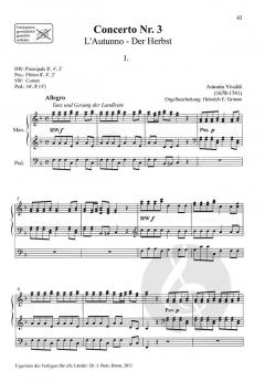 Die 4 Jahreszeiten von Antonio Vivaldi für Orgel solo im Alle Noten Shop kaufen