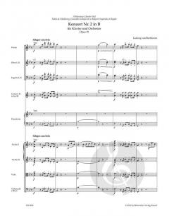 Konzert Nr. 2 B-Dur op. 19 von Ludwig van Beethoven für Klavier und Orchester im Alle Noten Shop kaufen (Partitur)
