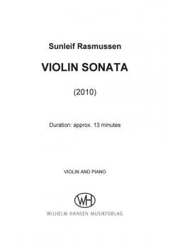 Violin Sonata von Sunleif Rasmussen im Alle Noten Shop kaufen