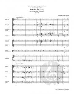 Konzert Nr. 3 in c op. 37 von Ludwig van Beethoven für Klavier und Orchester im Alle Noten Shop kaufen
